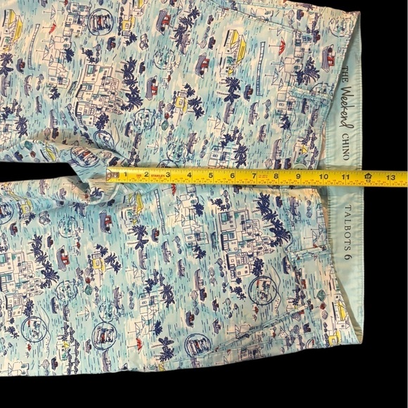 Talbots Mid Rise the weekend chino pants Ankle toile beach‎ resort blue … - Picture 8 of 11